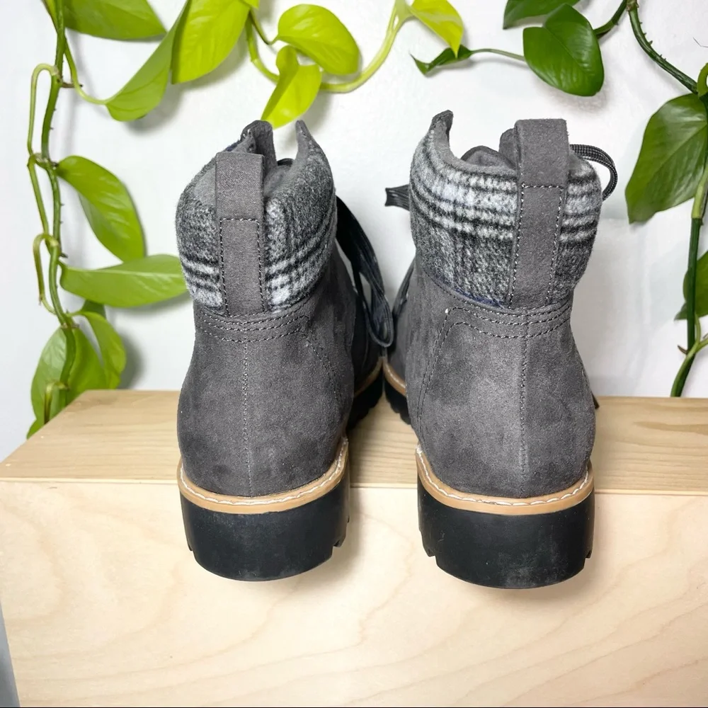 NWT Size 9.5 Sonoma ortholite Eco faux suede combat boots - Picture 6 of 7